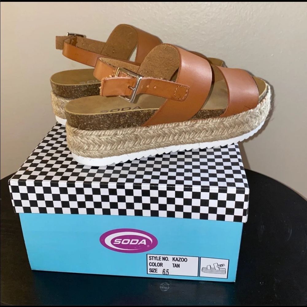 Brown Platform Sandals - image 2